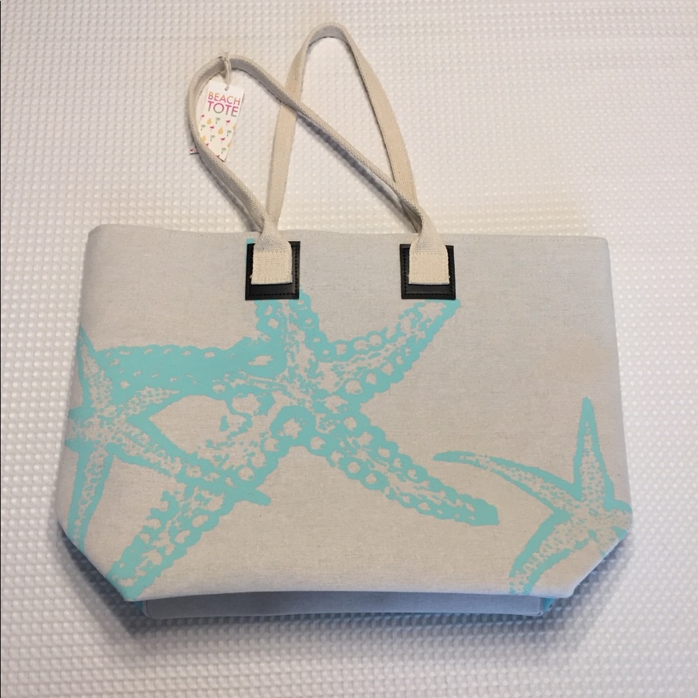 NWT XL Beach Tote Canvas Bag
